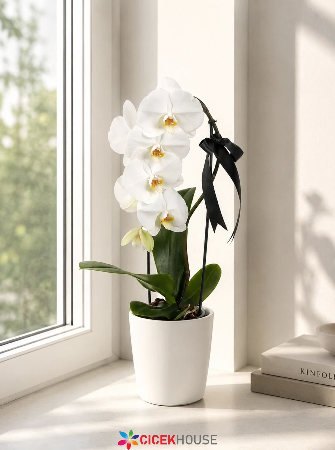 Cascade White Orchids