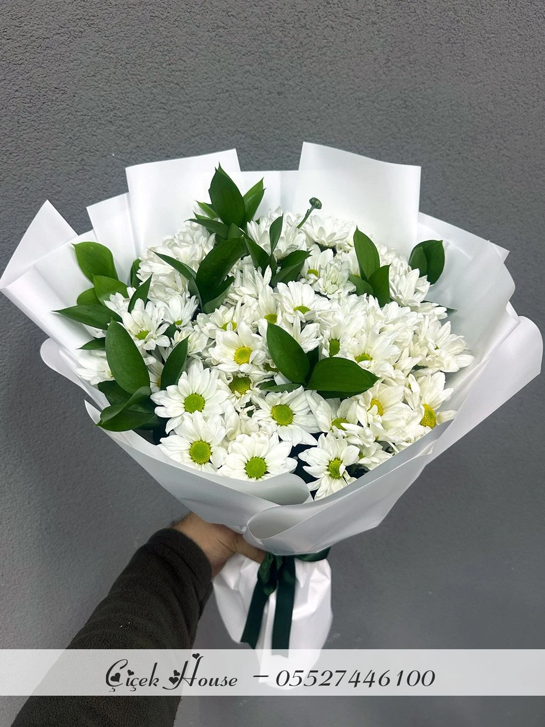 Saf Beyaz Papatya Buketi