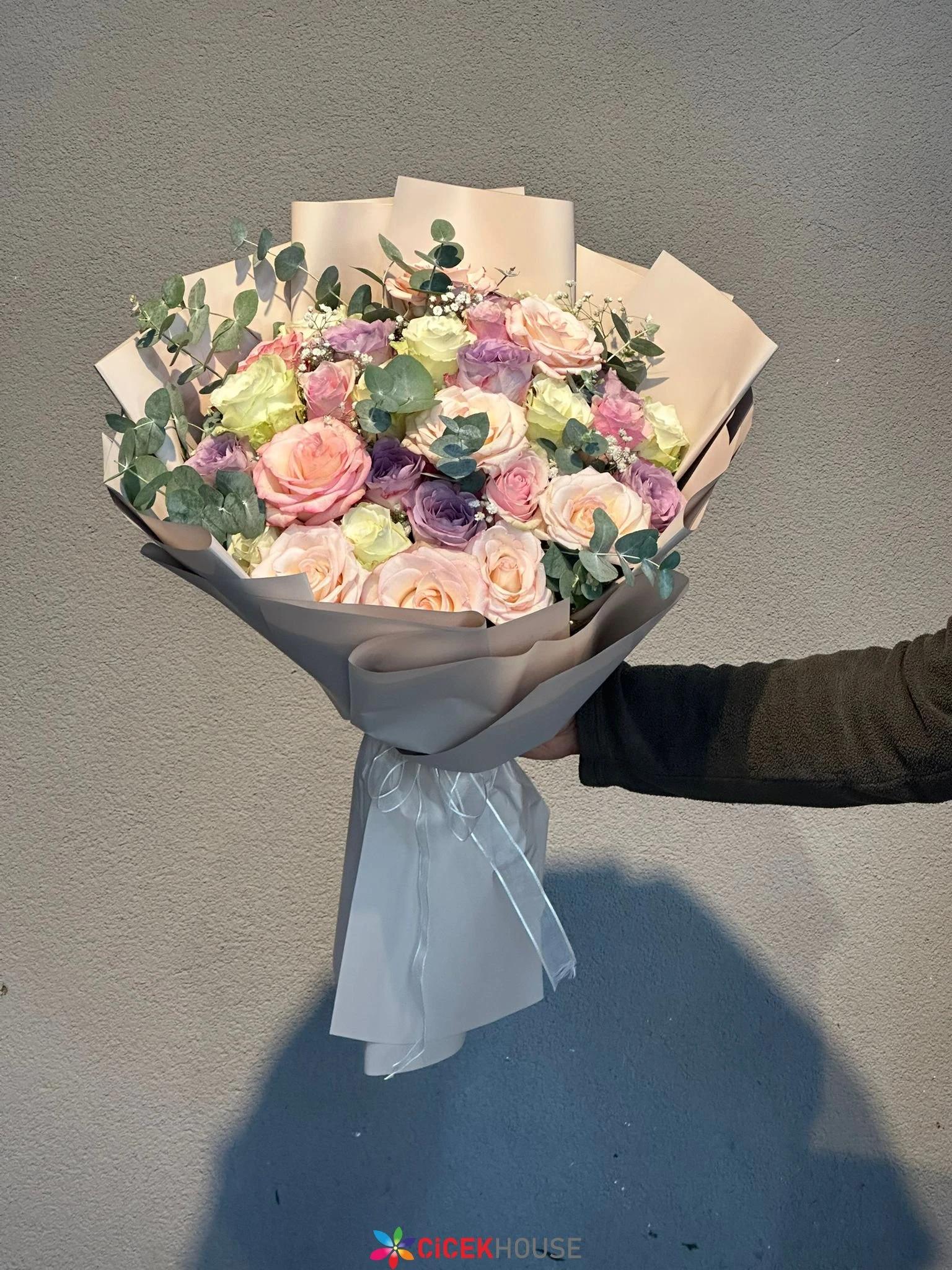 Soft Renkli Gül Buketi