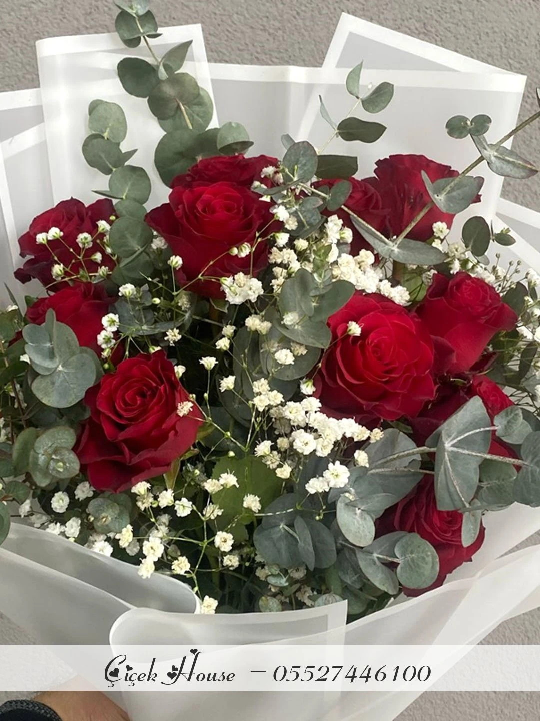 11 Kırmızı Güllü Buket