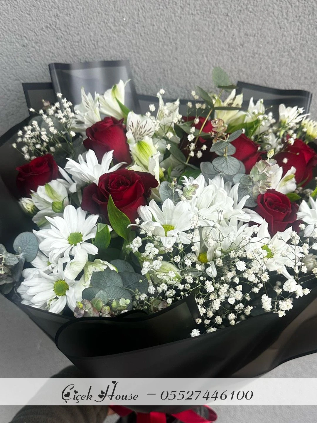 7 Güllü Papatyalı Buket