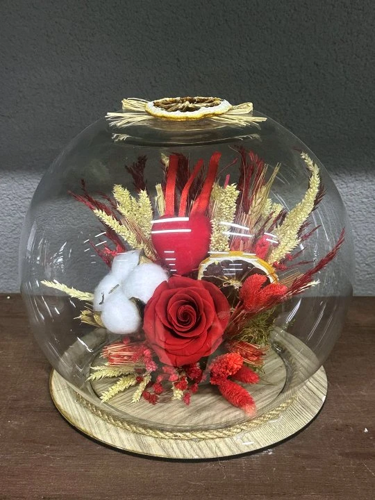 Kırmızı Solmaz Gül Teraryum