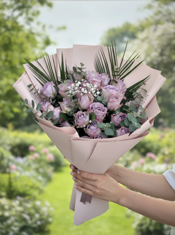 Lila Gül Buketi