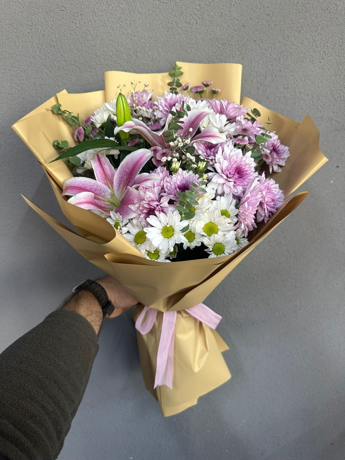 Lilyumlu Kasımpatı Buketi