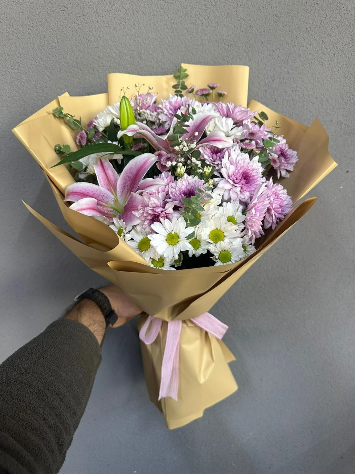 Lilyumlu Kasımpatı Buketi