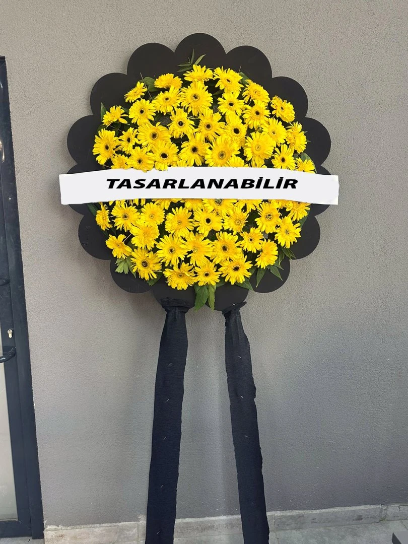 Sarı Çiçekli Cenaze Çelengi
