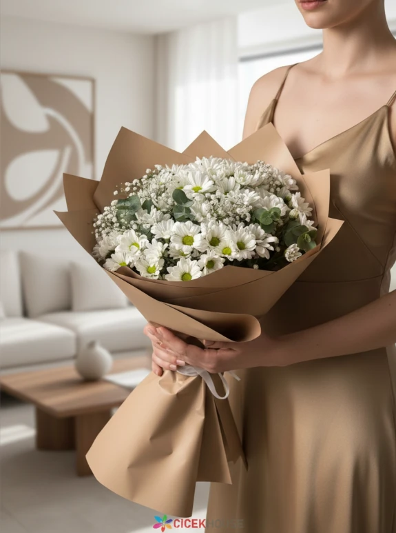 Şık Papatya Buketi