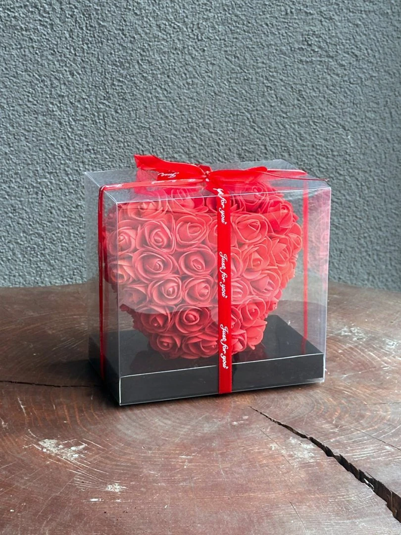 Yapay Gül Kalp Kırmızı1