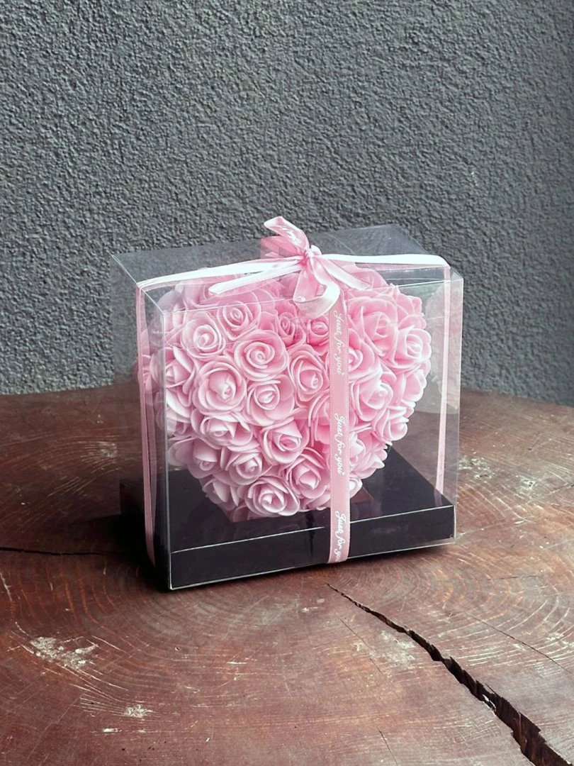 Yapay Gül Kalp Pembe